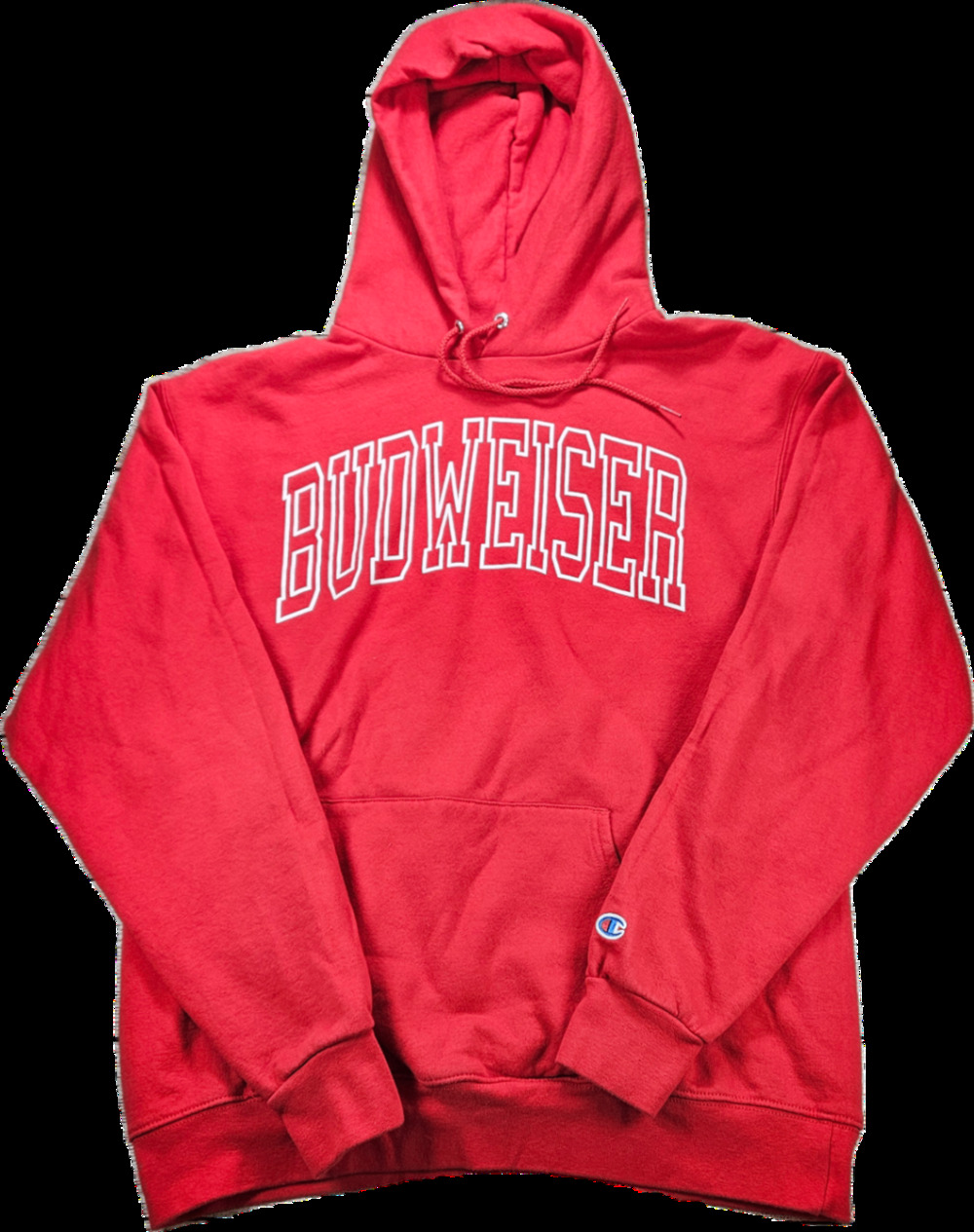 Champion Men's Red L Large Budweiser Graphic Pullover Hoodie
